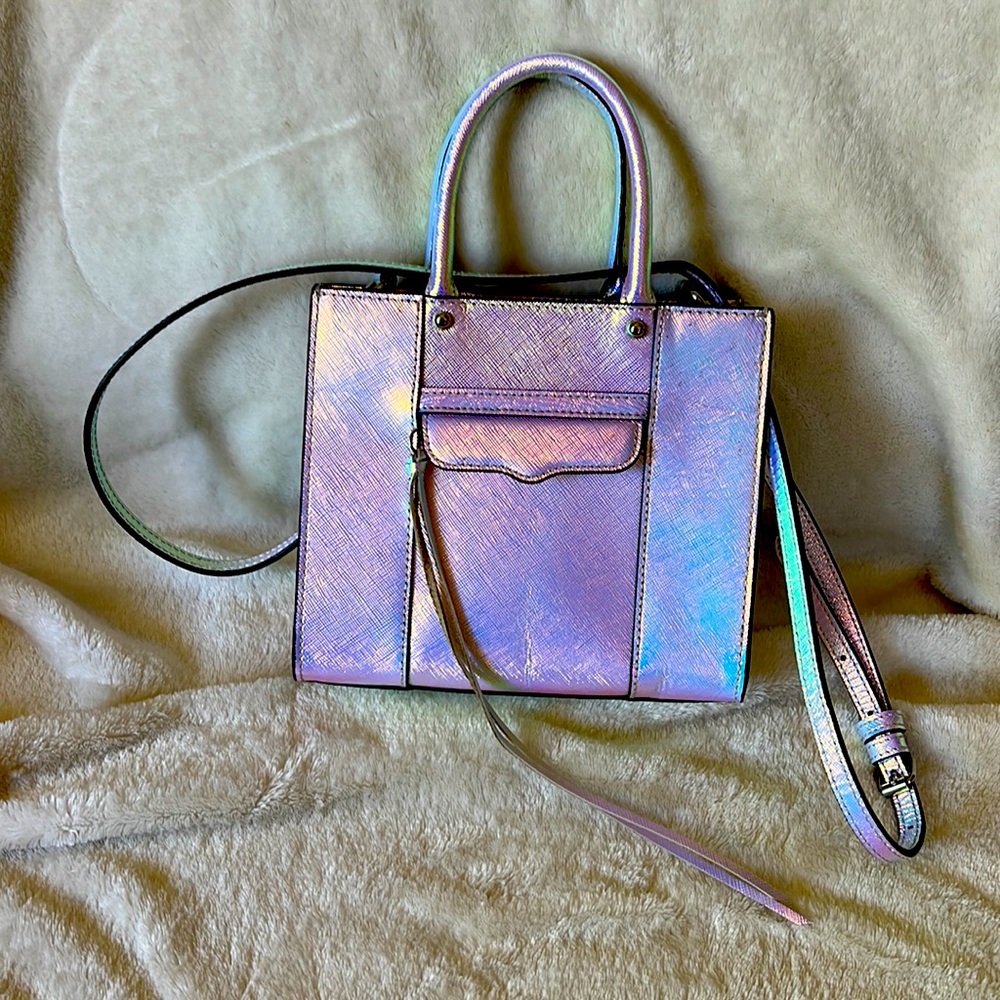 Rebecca Minkoff Bags| Rebecca Minkoff hologram opal map tote mini